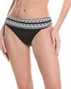 La Blanca Banded Front Bikini Bottom In Black