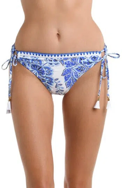 La Blanca Beyond Side Tie Hipster Bikini Bottoms In Blue
