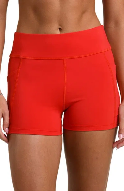 La Blanca Biker Shorts In Red