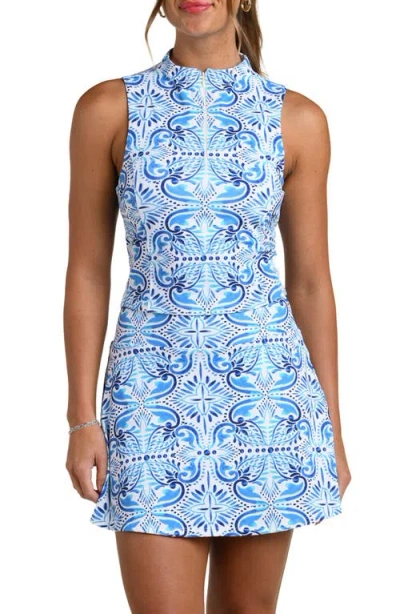 La Blanca Blue Tile Sleeveless Top