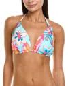 La Blanca Breezy Halter Bra Bikini Top In Multi