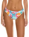 La Blanca Breezy Sash Tab Bikini Bottom In Blue