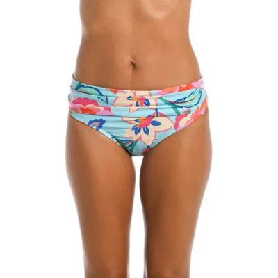 La Blanca Breezy Sashband Hipster Bikini Bottom In Multi In Blue