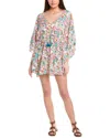 La Blanca Paisley Caftan Coverup In White