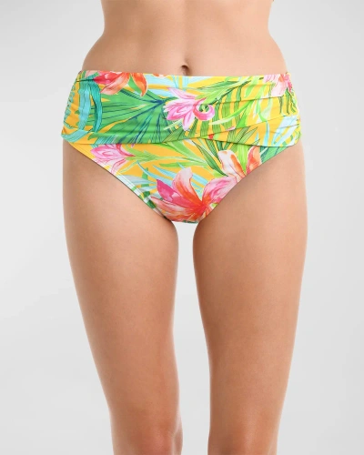 La Blanca Calypso Blooms Overlap Bikini Bottoms In Multi