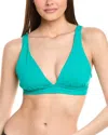 La Blanca Clean Tall Triangle Bikini Top In Green