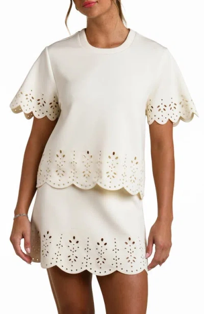 La Blanca Cloudset Lounge Crewneck T-shirt In White
