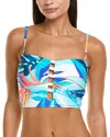 La Blanca Coastal Palms Midkini Top In Multi