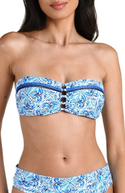 La Blanca Costa Azul Bandeau Bikini Top In Blue