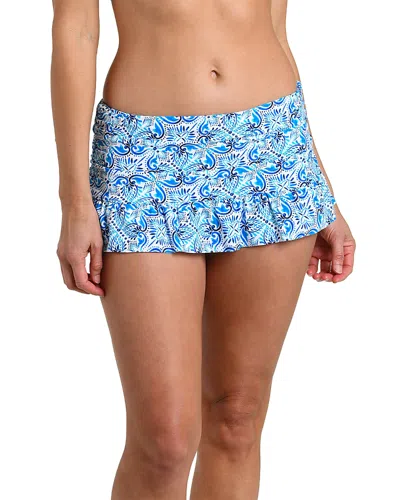 La Blanca Costa Azul Swim Skirt Bikini Bottom In Blue