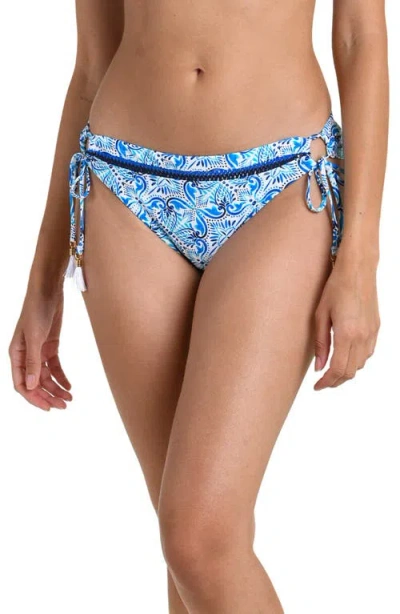 La Blanca Costa Azul Tie Side Bikini Bottoms In Blue