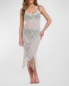 LA BLANCA CROCHET THE DAY V-NECK MIDI DRESS