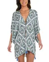 La Blanca Deja-blue Kimono Swim Cover-up