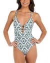 La Blanca Deja-blue One Piece Swimsuit