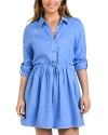 La Blanca Delphine Cover-up Shirtdress In Chambray