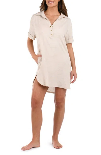 La Blanca Delphine Cover-up Shift In Taupe