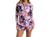 La Blanca Half Zip Rashguard In Multi