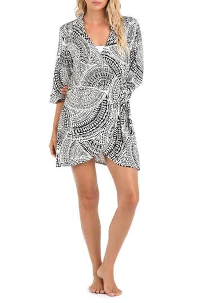 La Blanca Dream Catcher Cover-up Wrap Shirtdress In Ivory