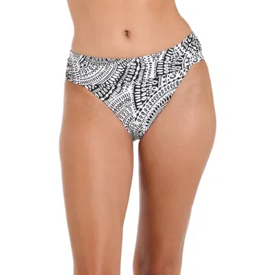 La Blanca Dream Catcher Shirred Band Hipster Bikini Bottoms In Ivory