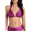La Blanca Earth Halter Bikini Top In Purple