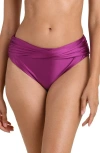 La Blanca Earth Twisted Bikini Bottoms In Purple