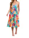 La Blanca Fantasy Resort Halter Midi Dress In Multi Color In Multi