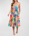 La Blanca Fantasy Resort Halter Midi Dress In Multi Color In Multi