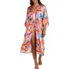 La Blanca Feathered Impressions Maxi Kimono Coverup In Multi