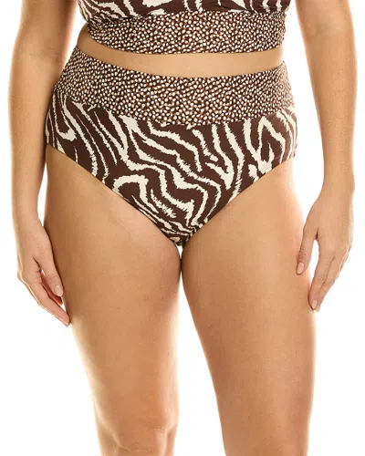 La Blanca Fierce Banded Top In Animal Print
