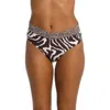 La Blanca Fierce Crossover High-waisted Bikini Bottoms In Java