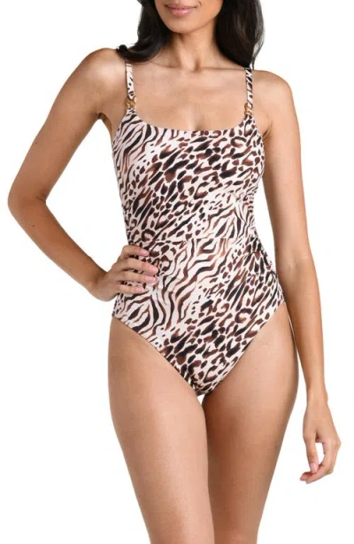 La Blanca Fierce Territory Lingerie One Piece Swimsuit In Animal Print