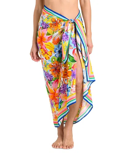 La Blanca Flora De Fruta Sarong Cover Up In Multi