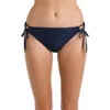 La Blanca Fluid Lines Adjustable Loop Hipster Bikini Bottoms In Blue