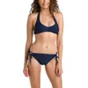 La Blanca Fluid Lines Halter Tall Bikini Top In Multi