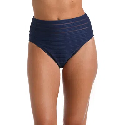 La Blanca High Waisted Bikini Bottom In Black