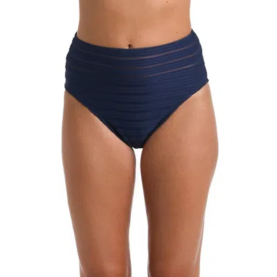 La Blanca Fluid Lines High Waist Bottom In Indigo In Multi