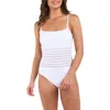 La Blanca Fluid Lines One-piece Swimsuit In White