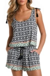 LA BLANCA FLY AWAY COVER-UP TANK TOP