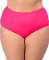 La Blanca Island Goddess Crossover High Waist Bikini Bottoms In Pink