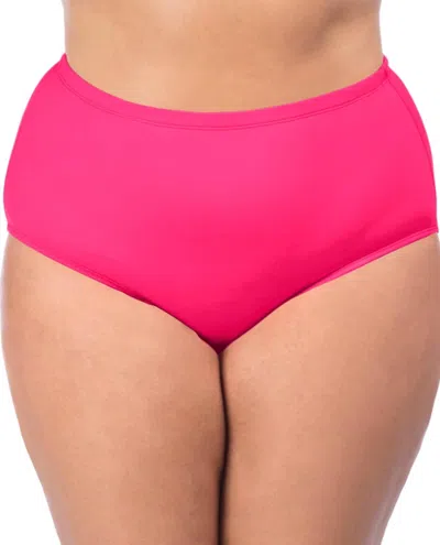 La Blanca Hi-rise Swim Bottom - Plus In Watermelon In Pink