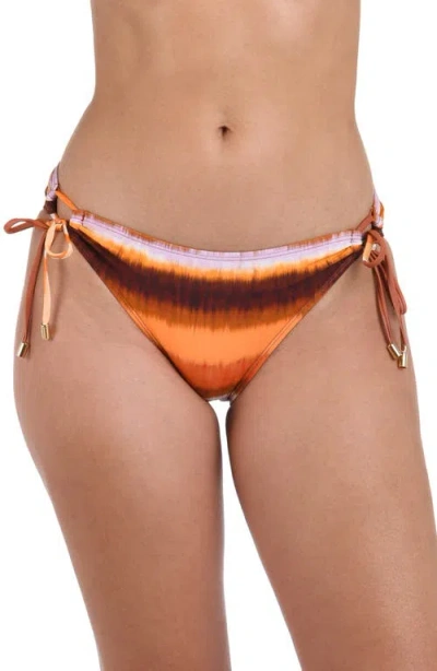 La Blanca Horizon Adjustable Loop Hipster Bikini Bottoms In Sunset Stripe