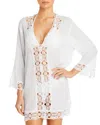 La Blanca Embroidered-inset Tunic Coverup In White