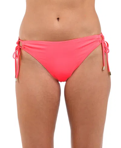 La Blanca Island Goddess Adjustable Hipster Bikini Bottoms In Coral Reef