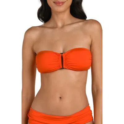 La Blanca Island Goddess Bandeau Bikini Top In Orange