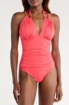 La Blanca Island Goddess Convertible High Neck One-piece Swimsuit In Pink