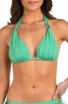 La Blanca Island Gathered Halter Bikini Top