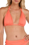 La Blanca Island Goddess Halter Bikini Top In Sunset