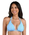 La Blanca Island Goddess Halter Triangle Bikini Top In Crystal Blue