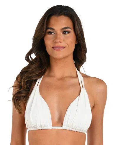 LA BLANCA ISLAND GODDESS HALTER TRIANGLE BIKINI TOP