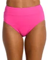 La Blanca Island Goddess Crossover High Waist Bikini Bottoms